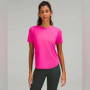 Lululemon High Neck Run And Train Tee Sonic Pink